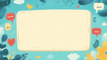 Blue platform with text box and elementsの素材