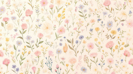 White floral pattern with delicate designの素材