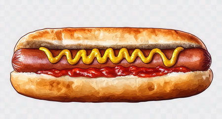 Hot dog with realistic textureの素材