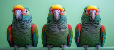 Parrots with green background element, material, backgroundの素材
