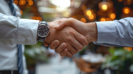 Handshake with business backgroundの素材