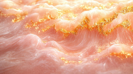 Abstract pink and orange wavesの素材