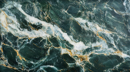 Abstract green marble with gold veins textureの素材