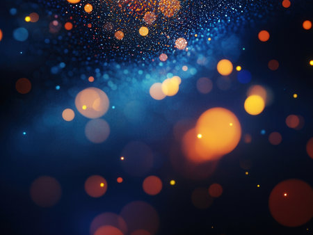 abstract background with bokeh defocused lights and stars.の素材