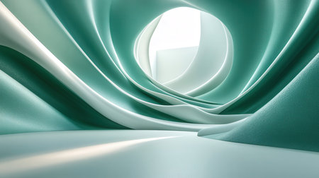 Abstract modern architecture background, empty open space interior. 3D renderingの素材