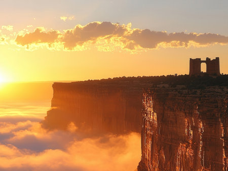 Sunset over the Grand Canyon, Arizona, United States of Americaの素材