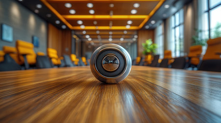 Close up of a speaker in a conference room. 3d renderingの素材