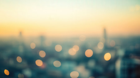 Abstract blur city skyline bokeh background - vintage effect style picturesの素材