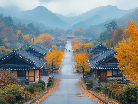 Beautiful autumn landscape in South Korea,Suwon\\"\"\""の素材