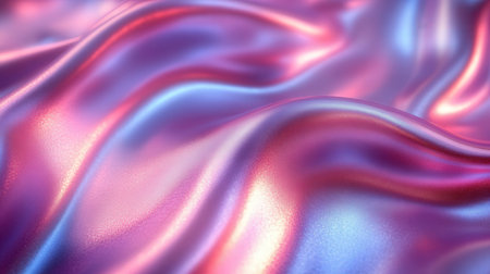 Closeup of rippled satin fabric texture background. 3d render illustrationの素材