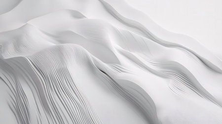 Abstract Curved Shapes. White Circular Background. Abstract background. 3d illustrationの素材