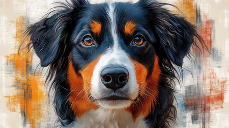 Portrait of a Bernese Mountain Dog. Close-up.の素材
