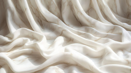 Close up of white silk fabric texture background. Silk fabric pattern.の素材