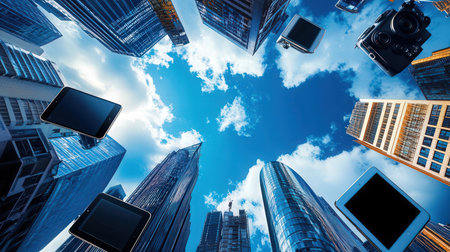 Skyscrapers in New York City, United States of Americaの素材