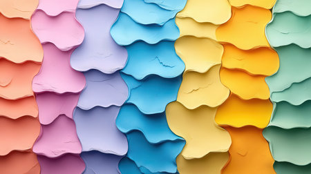 Colorful origami paper background, 3d rendering. Computer digital drawing.の素材