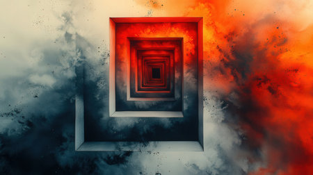 3d illustration of abstract geometric composition,digital artwork for creative graphic designの素材