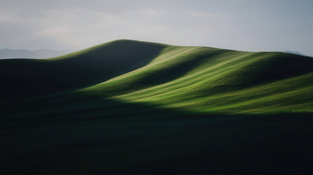Landscape in Tuscany, Italy. Green hills in Tuscany.の素材