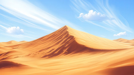 Sand dunes in the Sahara desert, Morocco. 3d renderの素材