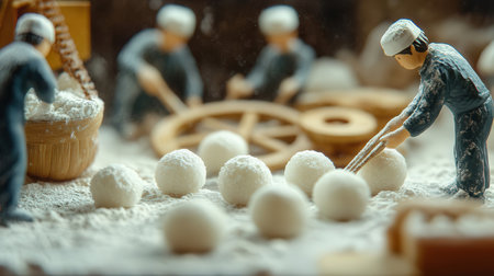 Miniature people : Christmas and New Year concept. Selective focusの素材