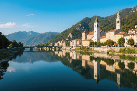 Panoramic view of the old town of Lucerne, Switzerlandの素材