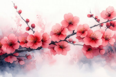 cherry blossom background with copy space for your text or imageの素材