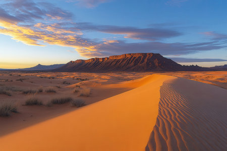 Sunset in the desert of Namib Naukluft National Park, Namibiaの素材