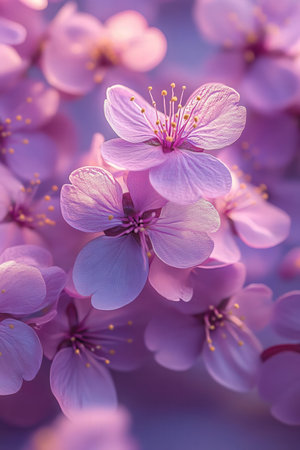 cherry blossom in soft color and blur style for background.の素材
