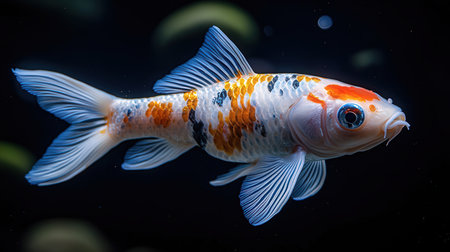Goldfish (Cyprinus carpio) swimming in the aquariumの素材