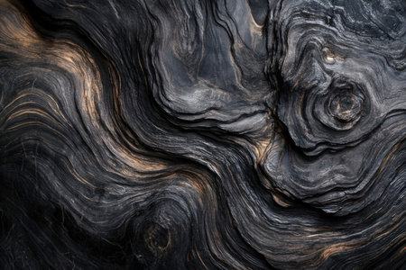 Black wood texture with natural pattern for background and design art work.の素材