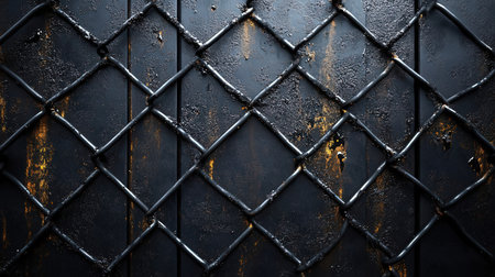 Rusty metal fence background. Grunge metal texture. Metal backgroundの素材