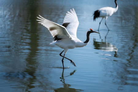 Red-crowned crane (Grus japonensis)の素材