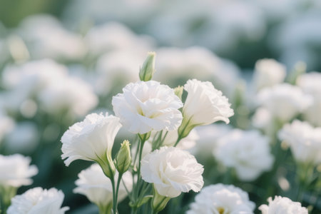 White flowers in the garden - vintage effect style pictures. Soft focusの素材