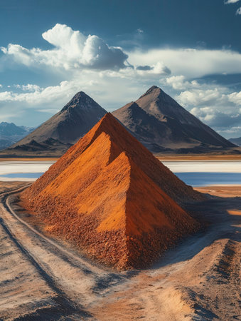 Sulfur deposits in Atacama desert, Chile, South Americaの素材
