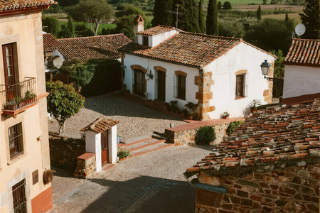 Typical rural landscape in the Alentejo region, Portugal.の素材