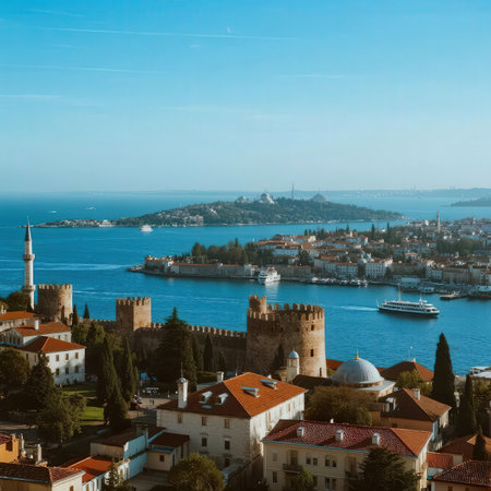 Panoramic view of old town of Rovinj, Croatiaの素材