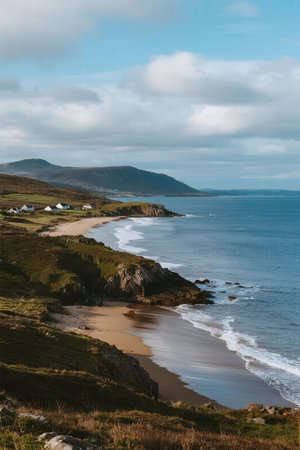 Coastline in County Donegal - Ireland, Europe. Rural landscapeの素材