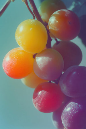 grape fruit with filter effect retro vintage style and soft focus.の素材