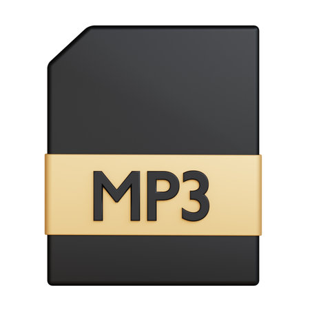 MP3 File Format 3d Iconの写真素材