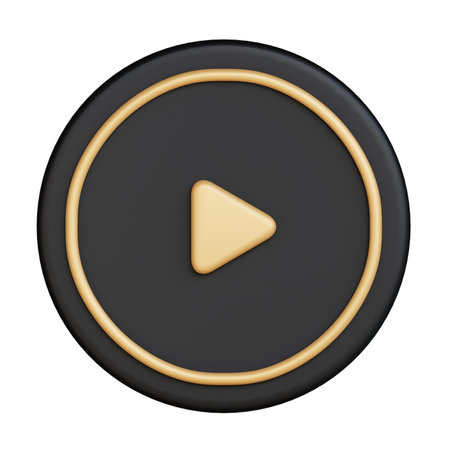Play button 3d iconの写真素材