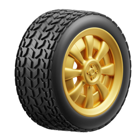 Car wheel 3d iconの写真素材