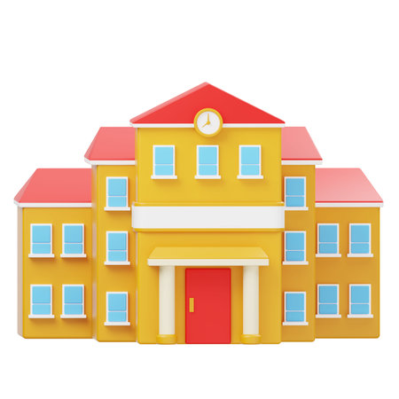 Building School 3D Illustrationの写真素材