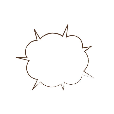 Illustration with thorns coming out of a speech bubble.のイラスト素材