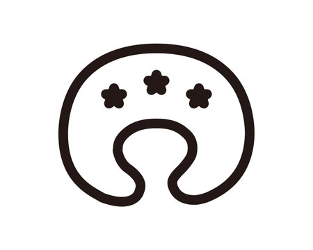 Simple nursing cushion one color icon.のイラスト素材