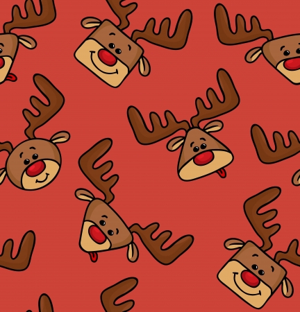 Vector pattern with funny deersのイラスト素材