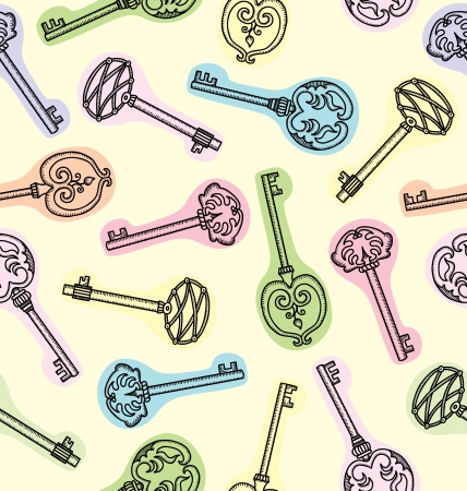 seamless pattern of antique keys
のイラスト素材