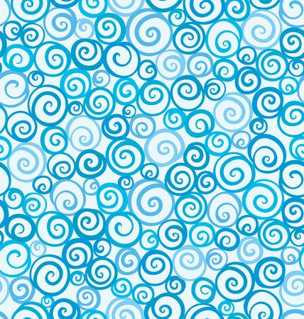 Seamless blue shell pattern のイラスト素材