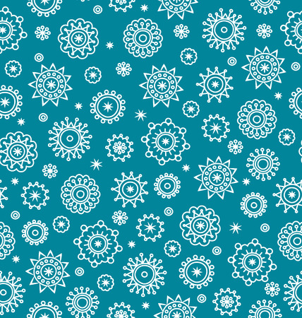 Winter seamless pattern with snowflakesのイラスト素材
