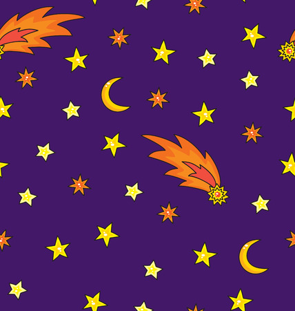 Seamless pattern with spaceのイラスト素材