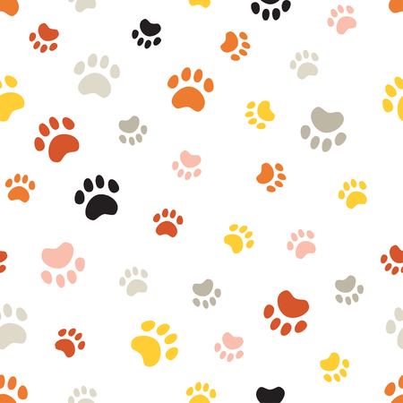 Pattern with cat footprints in a patternのイラスト素材