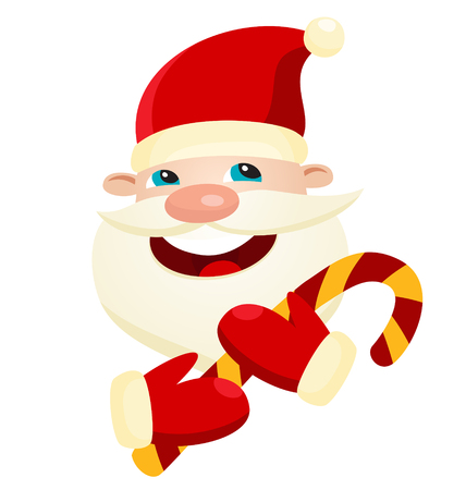 Cartoon Santa Claus isolated on white background.のイラスト素材